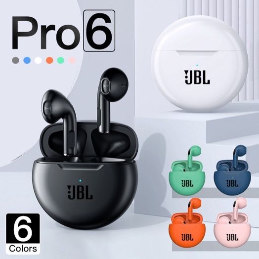 Aloking Earbuds TWS Wireless Air Pro 6 TWS Bluetooth Earphone Wireless Headphone Noise Cancelling HiFi Bass Sport Game Headset Touch Earbuds For iPhone Xiaomi airpods gaming earbuds wireless earpods