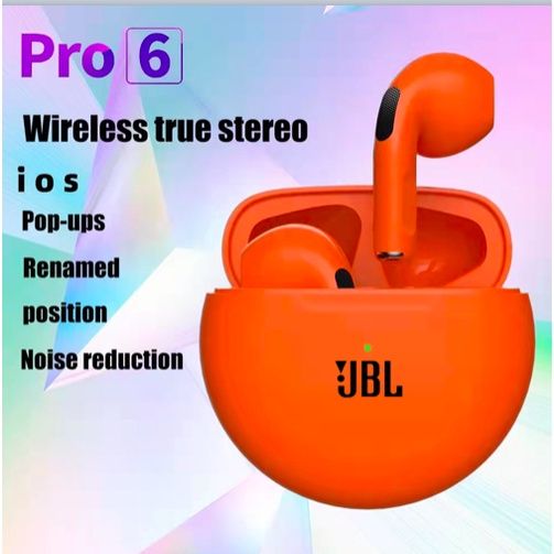 Aloking Earbuds TWS Wireless Air Pro 6 TWS Bluetooth Earphone Wireless Headphone Noise Cancelling HiFi Bass Sport Game Headset Touch Earbuds For iPhone Xiaomi airpods gaming earbuds wireless earpods