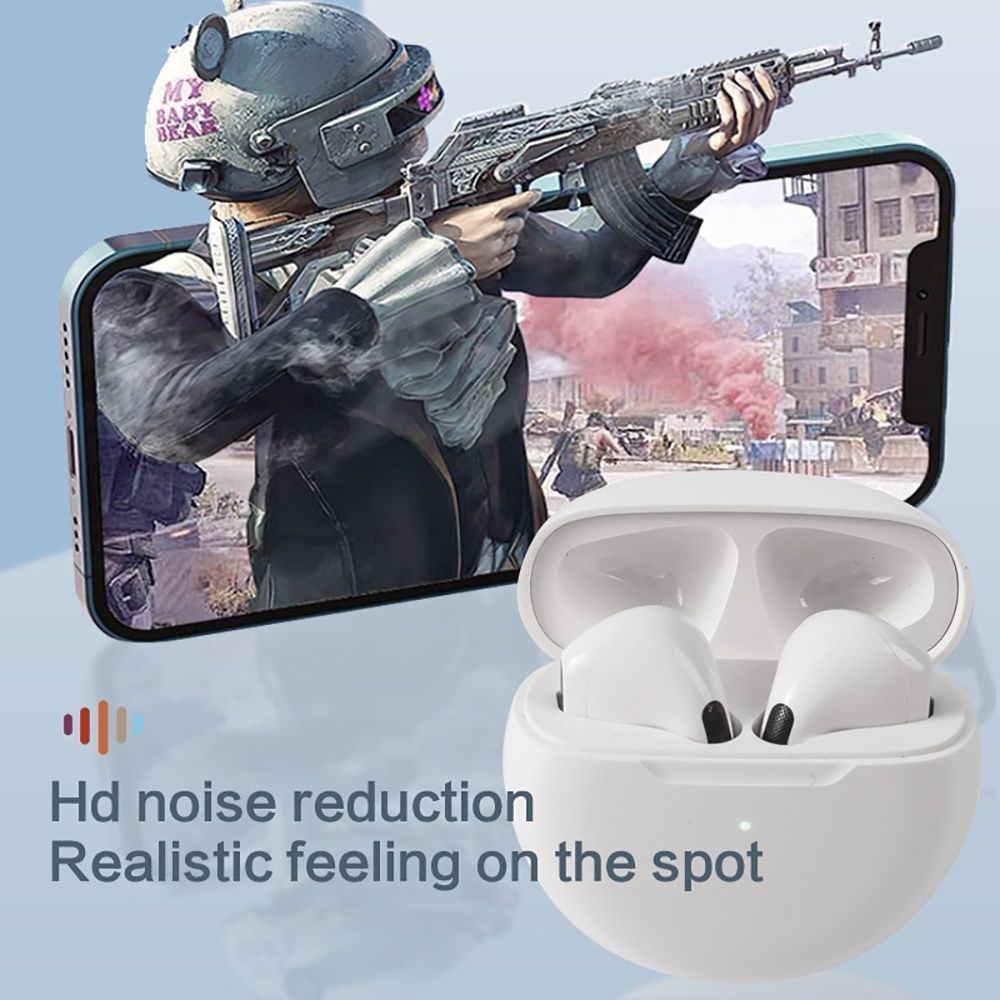Aloking Pro6 TWS Bluetooth Earbuds Wireless Bluetooth Earphone Touch Control 9d Stereo Headset Build-in MIC earphones bluetooth original Cartoon pattern Cute Wireless Earphone Gaming Earbuds Airpods