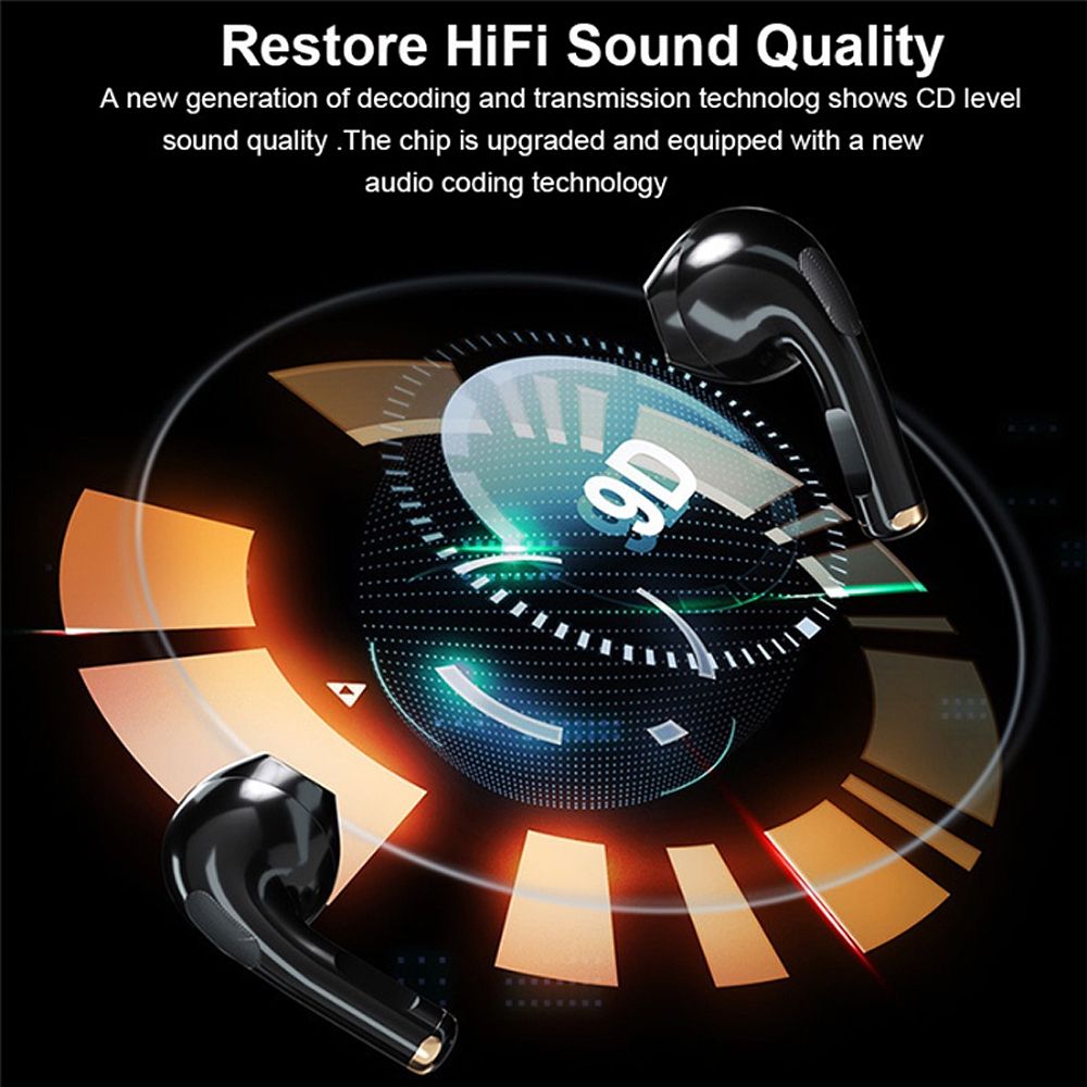 Aloking Pro6 TWS Bluetooth Earbuds Wireless Bluetooth Earphone Touch Control 9d Stereo Headset Build-in MIC earphones bluetooth original Cartoon pattern Cute Wireless Earphone Gaming Earbuds Airpods