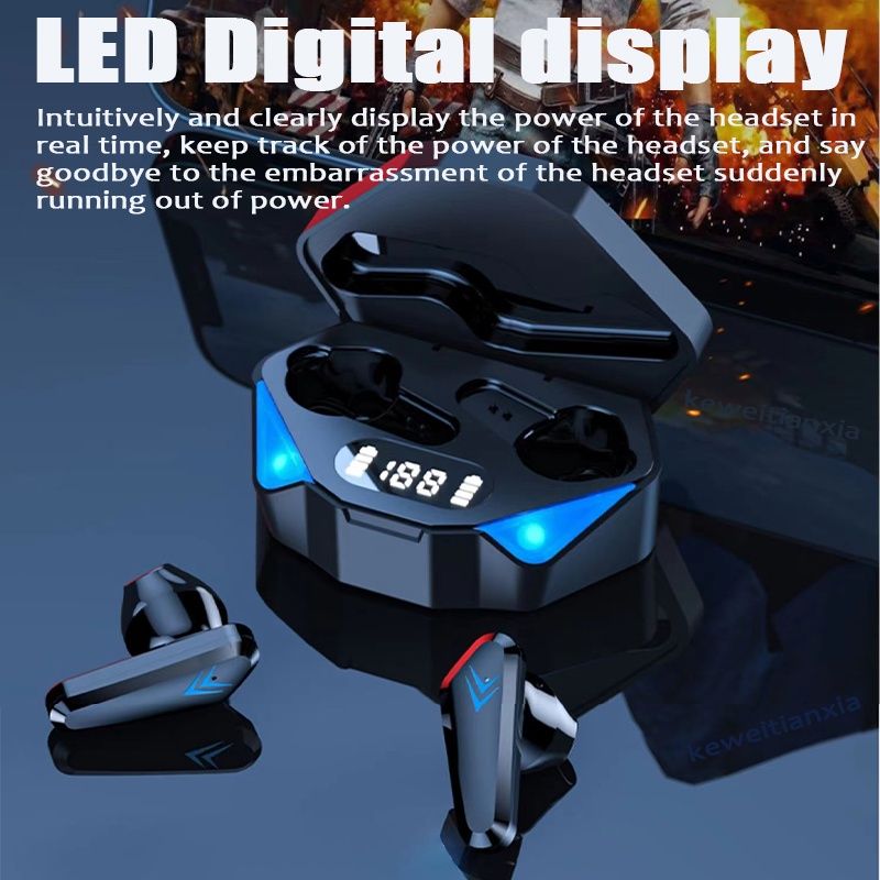 X15 Tws Bluetooth Headphones Waterproof Wireless Hifi Stereo Gaming Headphones With Mic earpods Wireless Earbuds Gaming Headset Noise Cancelling Wireless earphone with Mic In-ear Wireless Headset