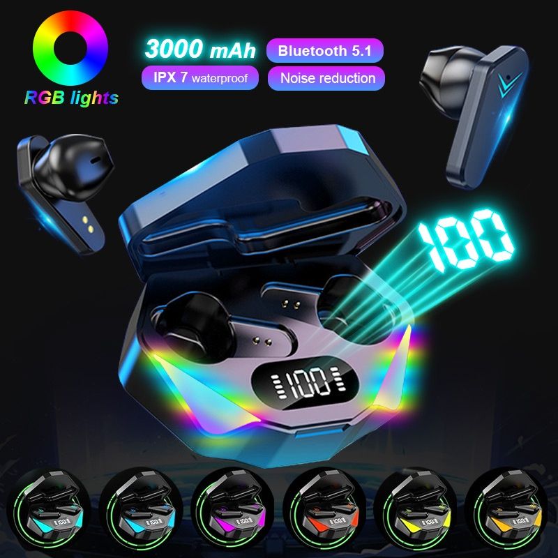 X15 Tws Bluetooth Headphones Waterproof Wireless Hifi Stereo Gaming Headphones With Mic earpods Wireless Earbuds Gaming Headset Noise Cancelling Wireless earphone with Mic In-ear Wireless Headset