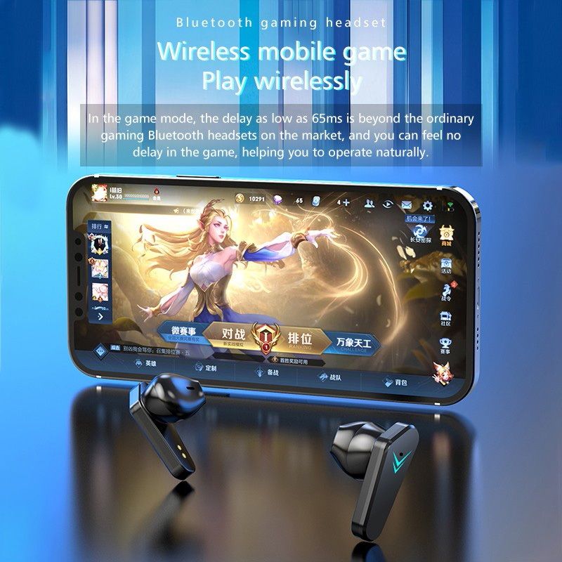 X15 Tws Bluetooth Headphones Waterproof Wireless Hifi Stereo Gaming Headphones With Mic earpods Wireless Earbuds Gaming Headset Noise Cancelling Wireless earphone with Mic In-ear Wireless Headset
