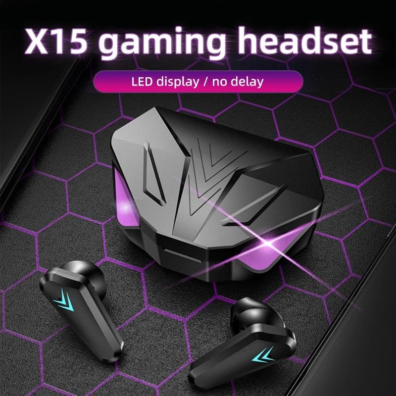 X15 Tws Bluetooth Headphones Waterproof Wireless Hifi Stereo Gaming Headphones With Mic earpods Wireless Earbuds Gaming Headset Noise Cancelling Wireless earphone with Mic In-ear Wireless Headset