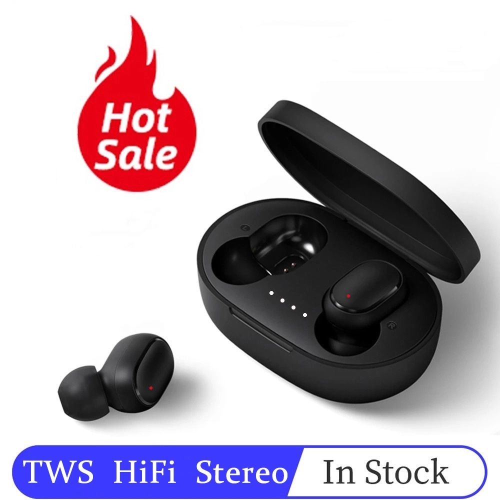A6S Earpods TWS Wireless Earphones Bluetooth Earphones Suitable for Mobile Phones Sports Music Portable Mini Wireless Earbuds In-Ear Noise Canceling Wireless Earpods Headphone