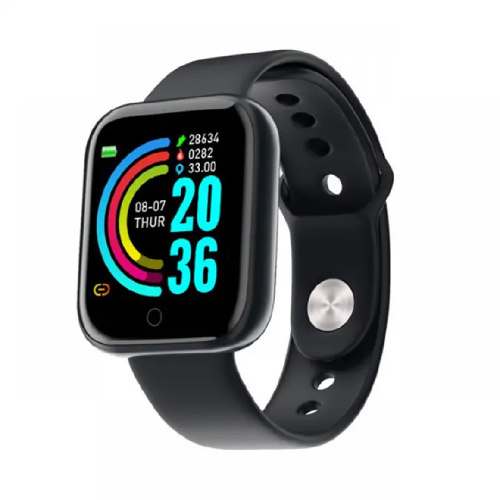 Man Smart Watch Waterproof Bluetooth Sport Fitness Tracker Wristband for Men Women Pedometer heart rate Monitor Smart Band Bracelet IP67 Waterproof Smart Watch LED Display Wrist Watch for Woman