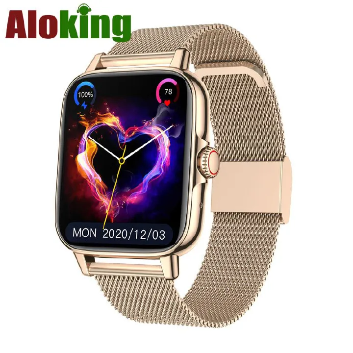 Smart Watch Waterproof Full Touch Golden Man 1.69" Color Screen Heart Rate Fitness Tracker Bluetooth Call Smartwatch wristwatch GT Black Pink Woman Watch Y13