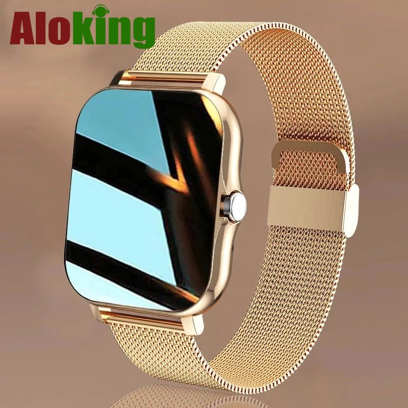Smart Watch Waterproof Full Touch Golden Man 1.69" Color Screen Heart Rate Fitness Tracker Bluetooth Call Smartwatch wristwatch GT Black Pink Woman Watch Y13