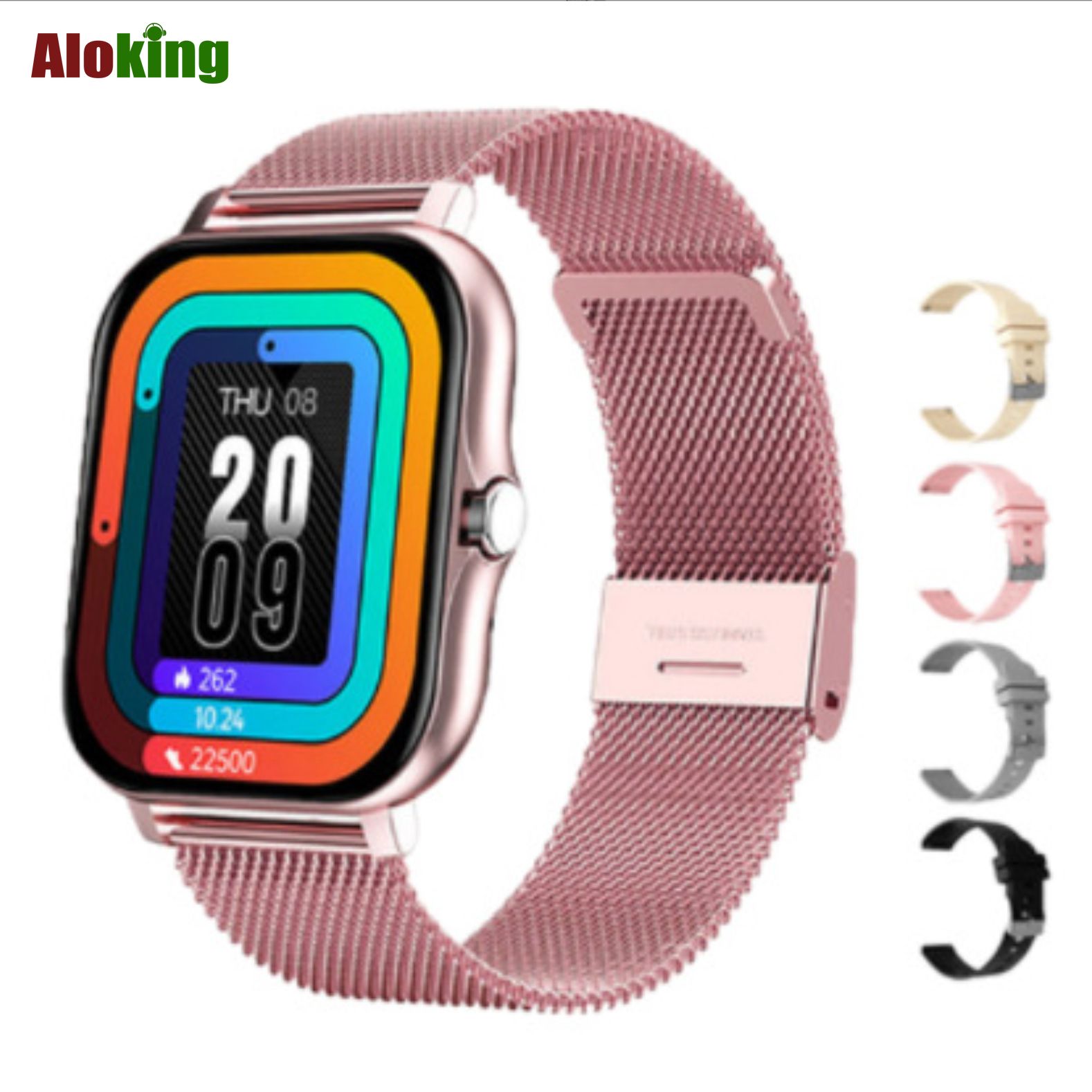 Smart Watch Waterproof Full Touch Golden Man 1.69" Color Screen Heart Rate Fitness Tracker Bluetooth Call Smartwatch wristwatch GT Black Pink Woman Watch Y13
