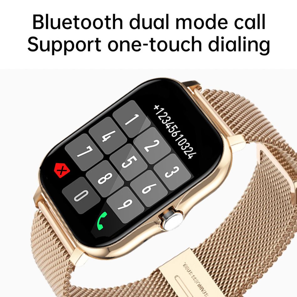 Women Smart Watch Men 1.69" Color Screen Full touch Bluetooth Call Smart Bracelet Life Waterproof Fitness Tracker Ladies Health Bracelets Relogio Gold Smartwatch bangili ya saa nzuri