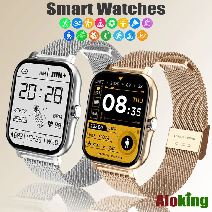 Women Smart Watch Men 1.69" Color Screen Full touch Bluetooth Call Smart Bracelet Life Waterproof Fitness Tracker Ladies Health Bracelets Relogio Gold Smartwatch bangili ya saa nzuri