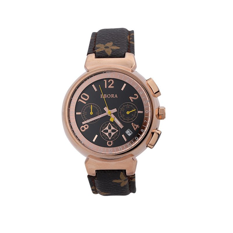 Fashion Woman Watch bracelet luminous analog watch retro luxury leather Waterproof round watch quartz watch rose gold Quartz Wristwatch / Saa ya zamani ya kahawia ya quartz