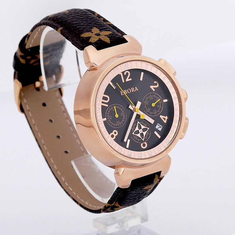 Fashion Woman Watch bracelet luminous analog watch retro luxury leather Waterproof round watch quartz watch rose gold Quartz Wristwatch / Saa ya zamani ya kahawia ya quartz