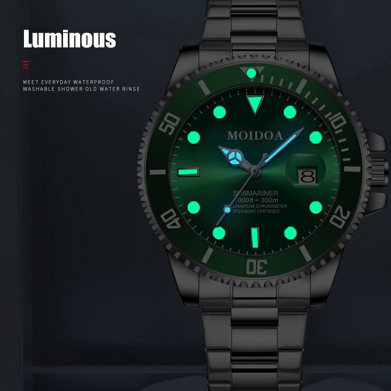 Busines Men's Metal Watch 30M Waterproof Full Automatic Fine Steel Belt Gentlemen's Watches Luminous Domineering Female Students Boys Watches Boyfriends Husb Gift for man