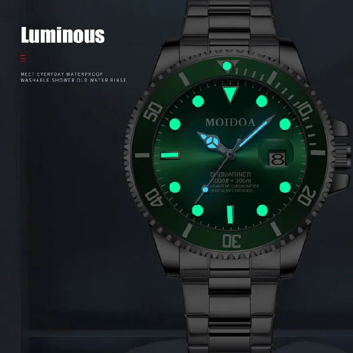 Busines Men's Metal Watch 30M Waterproof Full Automatic Fine Steel Belt Gentlemen's Watches Luminous Domineering Female Students Boys Watches Boyfriends Husb Gift for man