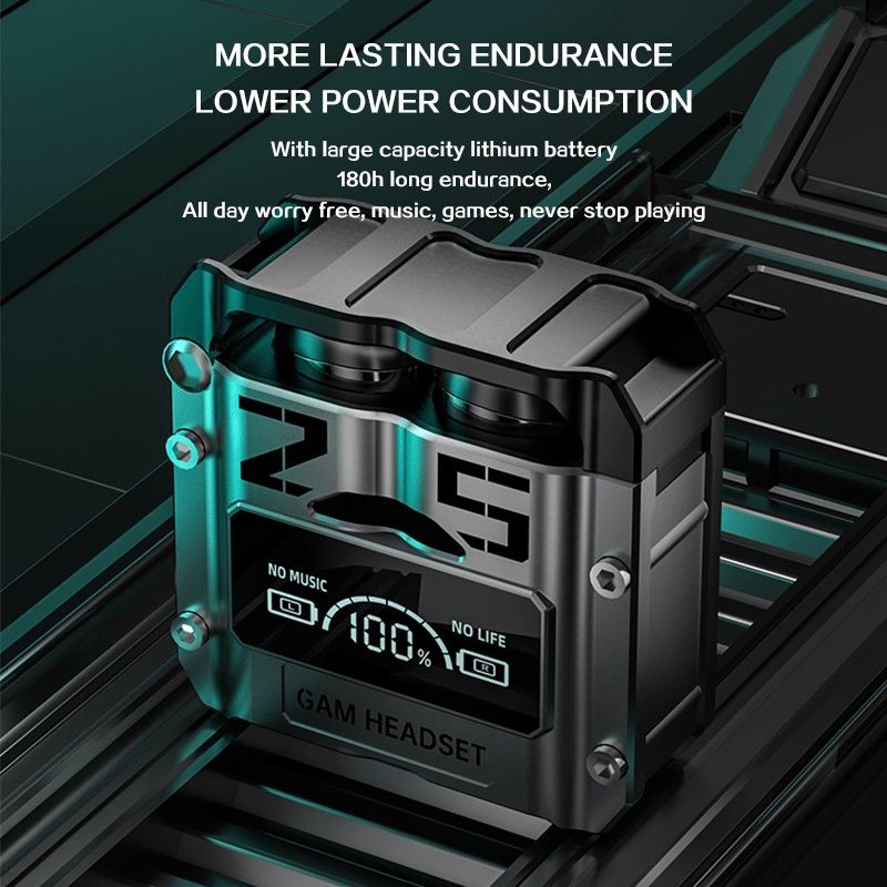 earphone+portable charging bank TWS M25 Wireless Bluetooth Earbuds Earphone Headphone 9D Stereo Sports Gaming LED Light Mic Wireless True wireless stereo earphone Game serials earpods Game Headset