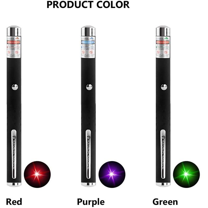 3Pcs Set pointer pen 5MW 650nm Strong Visible Light Beam Laser point Presenter Battery powered Laser Pointer for Mac Win Projector Powerpoint Presenter Presentation Pen PPT Speech teaching supplies