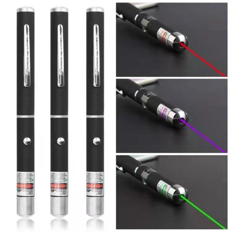 3Pcs Set pointer pen 5MW 650nm Strong Visible Light Beam Laser point Presenter Battery powered Laser Pointer for Mac Win Projector Powerpoint Presenter Presentation Pen PPT Speech teaching supplies