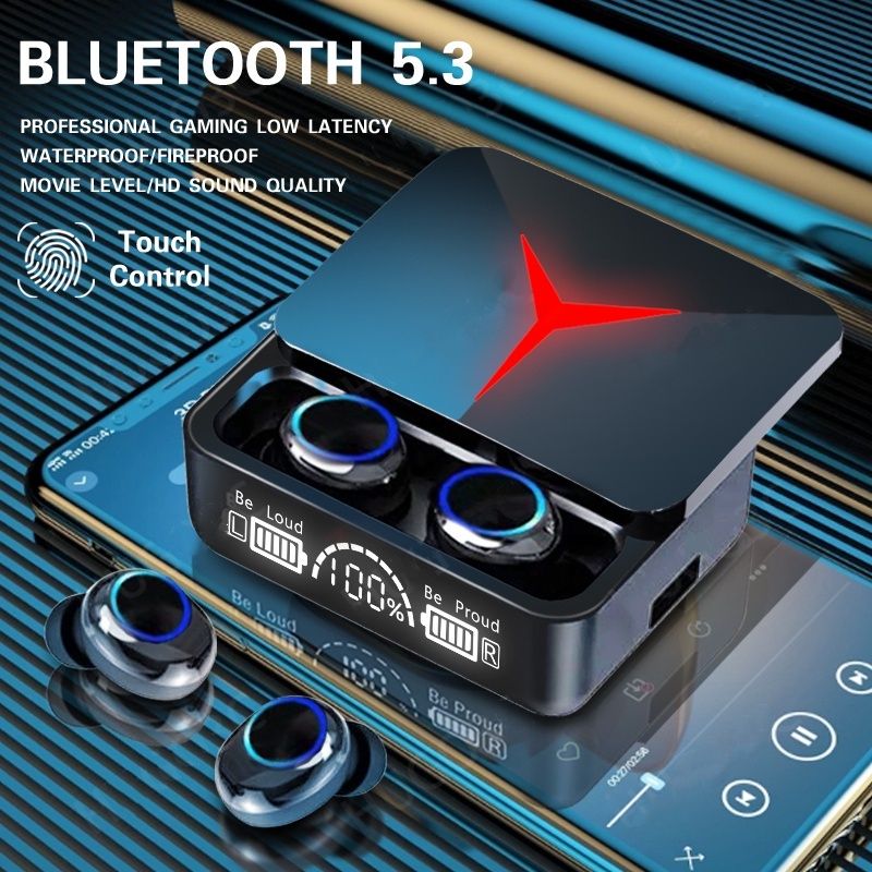 M90 Pro TWS Wireless Earbud In-Ear Bluetooth Earbuds Original Airpods LED Display Touch Control Headset wireless earphone 9D HIFI Bass Sound Bluetooth Earpods Waterproof Sports Earphones With Mic