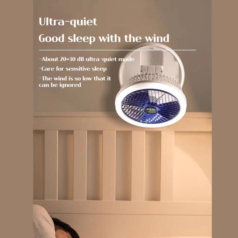 4 in 1 Rechargeable Fan with night lamp Rotation Adjustment Quiet 4 Speeds Wind Cooling Fan Portable Desktop 1500mAh telescopic folding fan Table Handheld Folding Fan Desk Rechargeable Fan