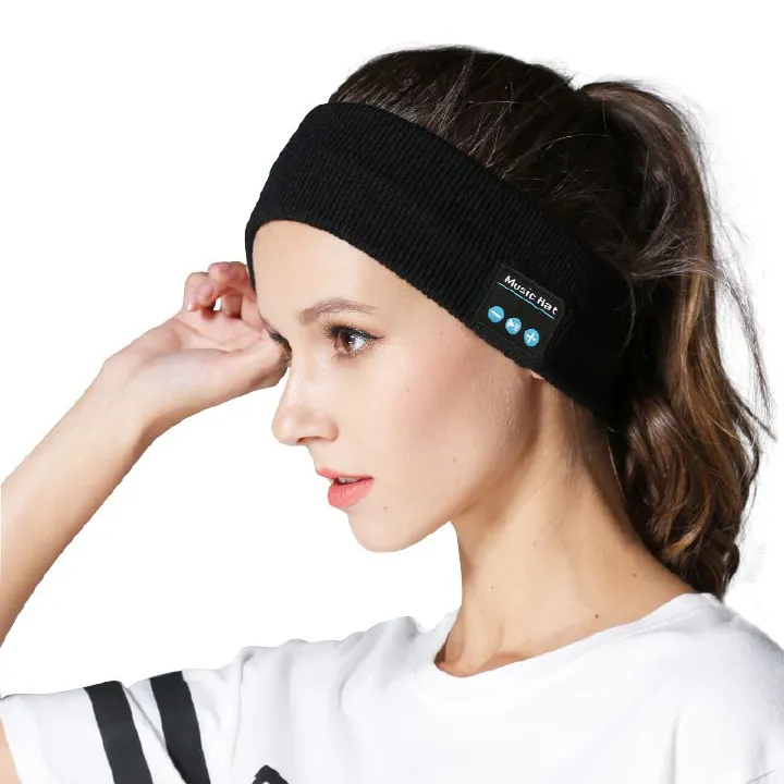 Aloking Bluetooth Earphones Sports Earphone Sleeping Headband Elastic Wireless Headphones Music Eye Mask Wireless Bluetooth Headset Headband Sleep Headphones Sweat inhalation Sports Headband Headwear