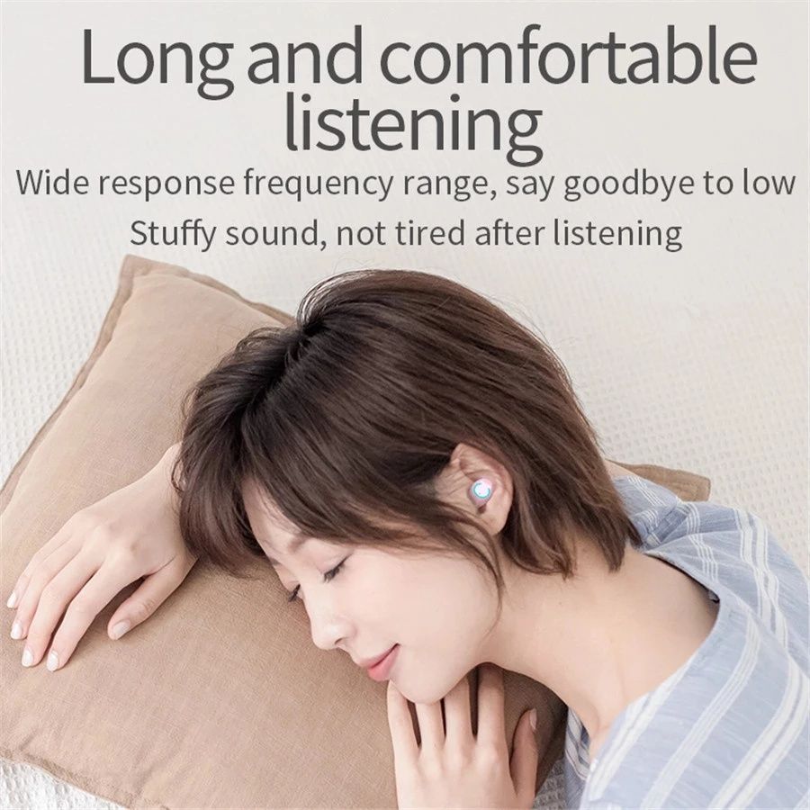 Aloking F9 Earpods Wireless Bluetooth Earphone Waterproof headphones bluetooth earphones LED TWS Earbud Noise Cancelling headset with mic wireless earphone gaming headset Bluetooth earpods for android
