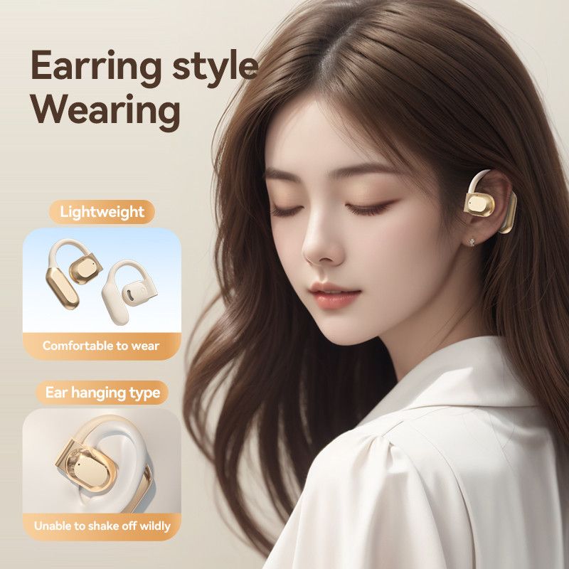 Clip-on-ear 5.3 Bluetooth Earphone With Mic LED Display Touch Control 9D HiFi Stereo ASC Noise Canceling Bluetooth Earbuds TWS Wireless Music earpods Wireless Earbuds Headset for IOS iPhone Android