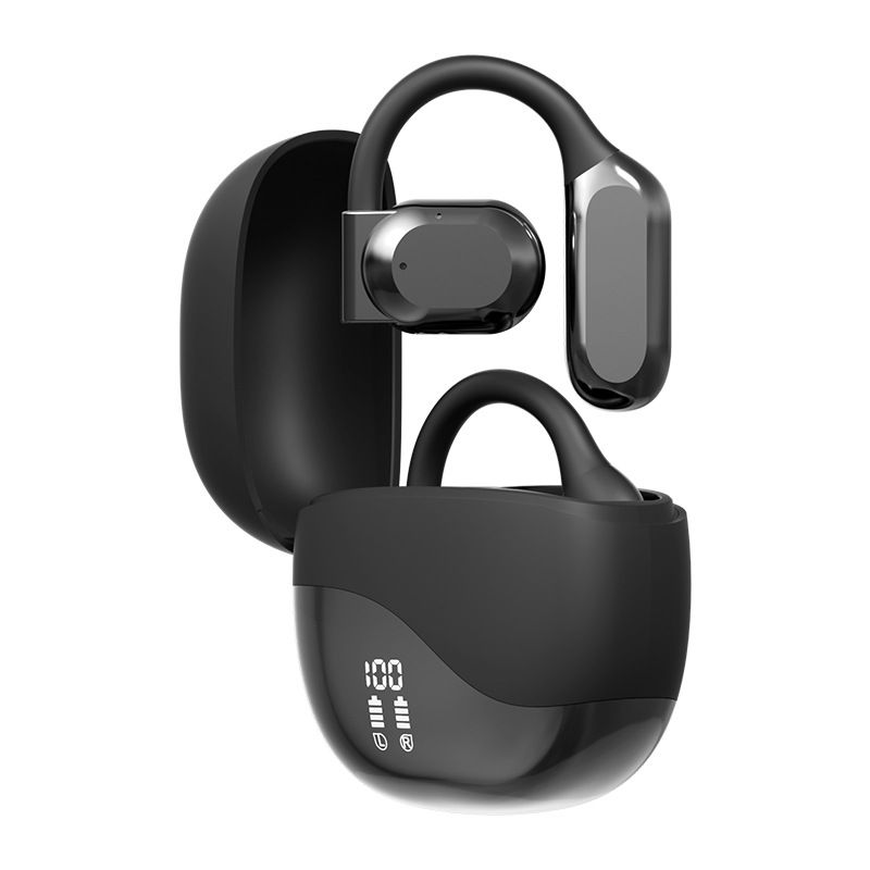 Clip-on-ear 5.3 Bluetooth Earphone With Mic LED Display Touch Control 9D HiFi Stereo ASC Noise Canceling Bluetooth Earbuds TWS Wireless Music earpods Wireless Earbuds Headset for IOS iPhone Android
