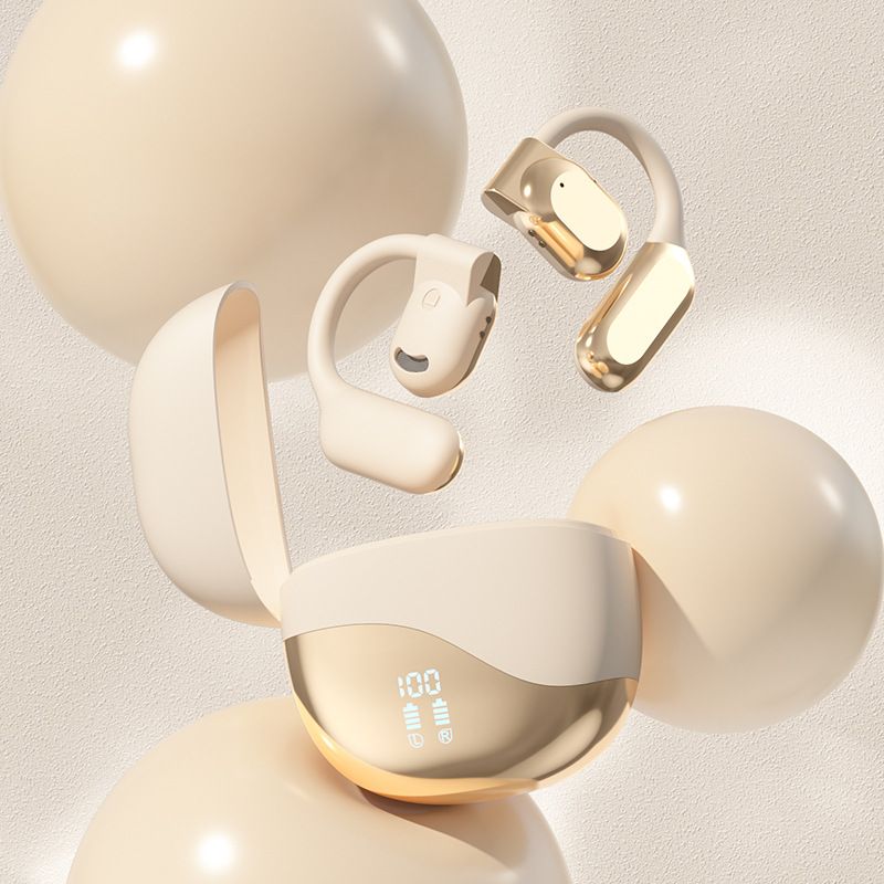 Clip-on-ear 5.3 Bluetooth Earphone With Mic LED Display Touch Control 9D HiFi Stereo ASC Noise Canceling Bluetooth Earbuds TWS Wireless Music earpods Wireless Earbuds Headset for IOS iPhone Android