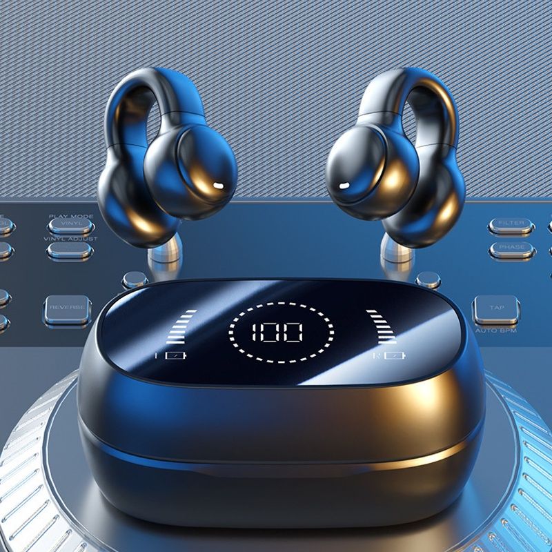 wireless earphone M47 TWS earphones bluetooth wireless Gaming Bluetooth Headset LED Digital Display HD Noise Reduction Headset Earclip Bone Conduction Wireless Headphone Earbuds for iPhone Android