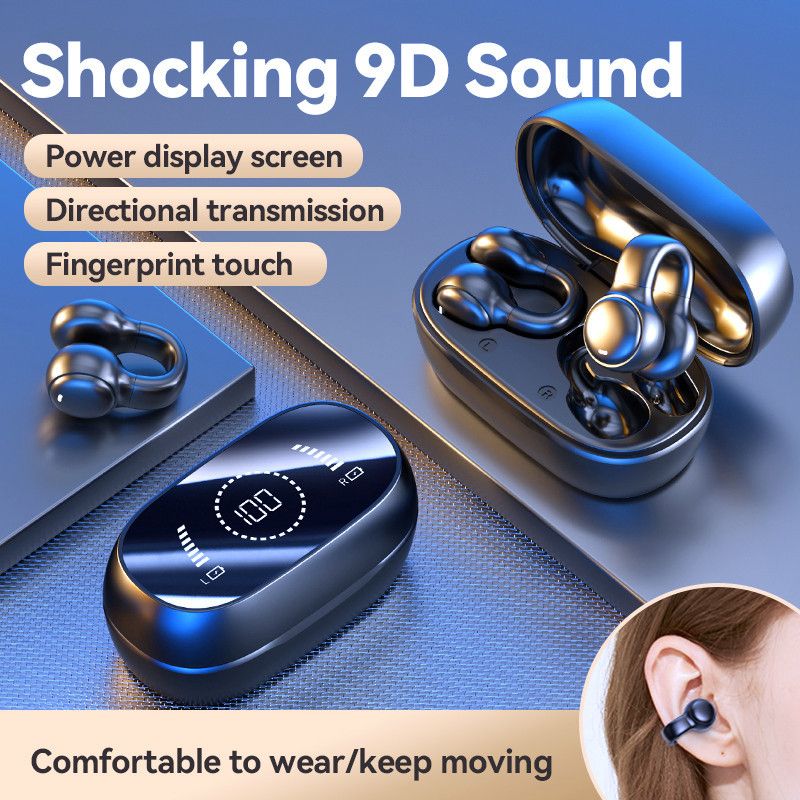 wireless earphone M47 TWS earphones bluetooth wireless Gaming Bluetooth Headset LED Digital Display HD Noise Reduction Headset Earclip Bone Conduction Wireless Headphone Earbuds for iPhone Android