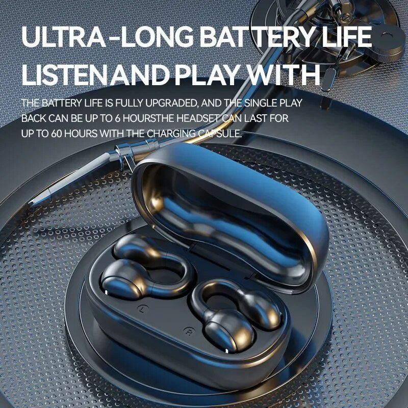 wireless earphone M47 TWS earphones bluetooth wireless Gaming Bluetooth Headset LED Digital Display HD Noise Reduction Headset Earclip Bone Conduction Wireless Headphone Earbuds for iPhone Android