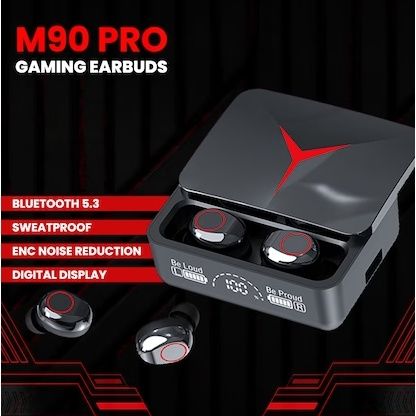 M90 PRO TWS Bluetooth Earphones Wireless Earbuds LED Display Touch Control Sports Headset gaming earphone in-ear 9D Bass HIFI Music Subwoofer Headphones K Song Noise reduction Earpods for Android IOS