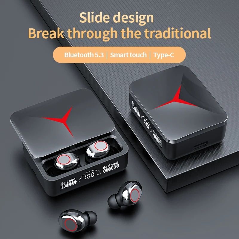 M90 PRO TWS Bluetooth Earphones Wireless Earbuds LED Display Touch Control Sports Headset gaming earphone in-ear 9D Bass HIFI Music Subwoofer Headphones K Song Noise reduction Earpods for Android IOS