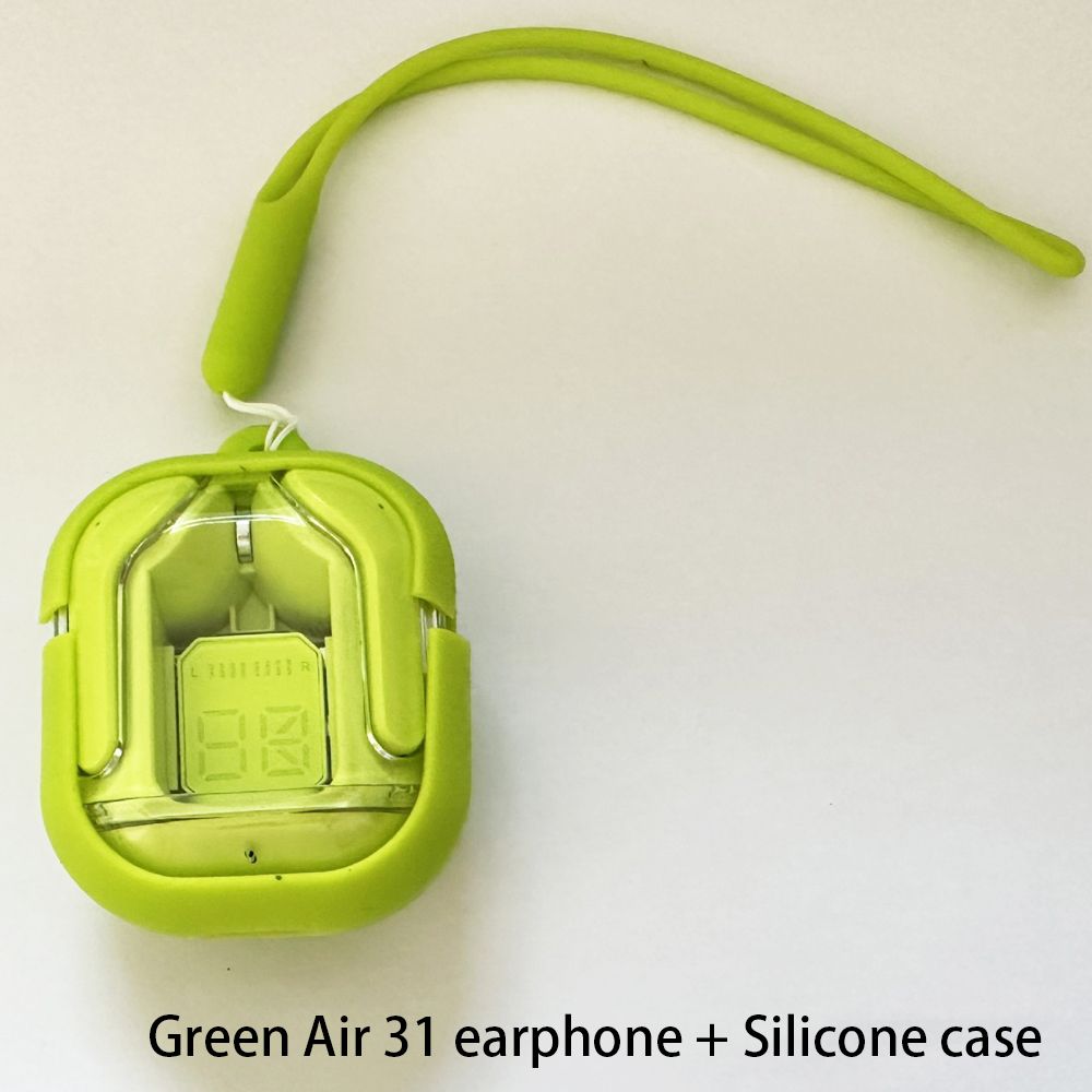 Air31 TWS Bluetooth headset wireless headphone LED display touch control earphone 9D HIFI HD sound quality waterproof IPX7 earbuds with silicone protective case wireless earpods with microphone Air 31