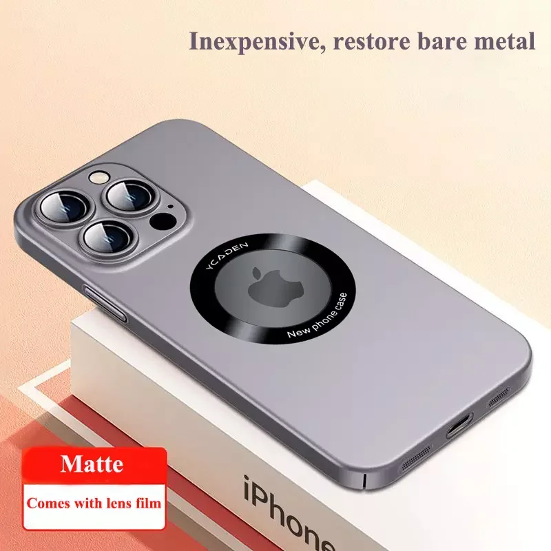 Applicable Apple iPhone14 pro max mobile phone case simple iPhone 13 all-inclusive lens film 12 pro max ultra-thin frosted hard Plastic iPhone cases anti-fall anti-fingerprint iPhone13promax