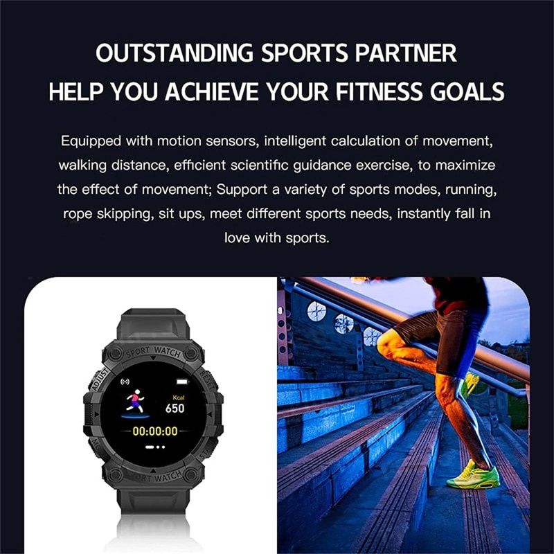 Sport Watch Full Touch Smartwatch FD68S Bluetooth Smart Watches for man woman kids girls boys Waterproof Sport Heart Rate Blood Pressure Monitor sleeping monitoring Fitness Tracker Watch