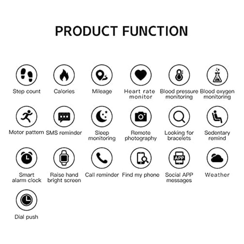 Sport Watch Full Touch Smartwatch FD68S Bluetooth Smart Watches for man woman kids girls boys Waterproof Sport Heart Rate Blood Pressure Monitor sleeping monitoring Fitness Tracker Watch