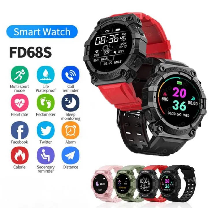 Sport Watch smart watch 1.44 Inch Round Screen Health Curved Screen Bluetooth Call Watch FD68S Full Touch Smart Bluetooth Waterproof Sport Heart Rate Blood Pressure Monitor Fitness Tracker Watch
