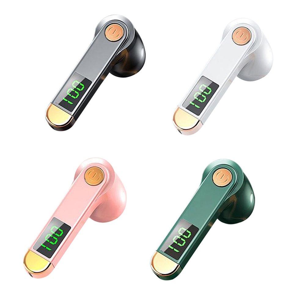Single Earbud in-Ear Wireless Bluetooth Earphone H01 Bluetooth headset business driving large capacity and battery display single-ear sports wireless headset Noise-canceling wireless gaming headphones