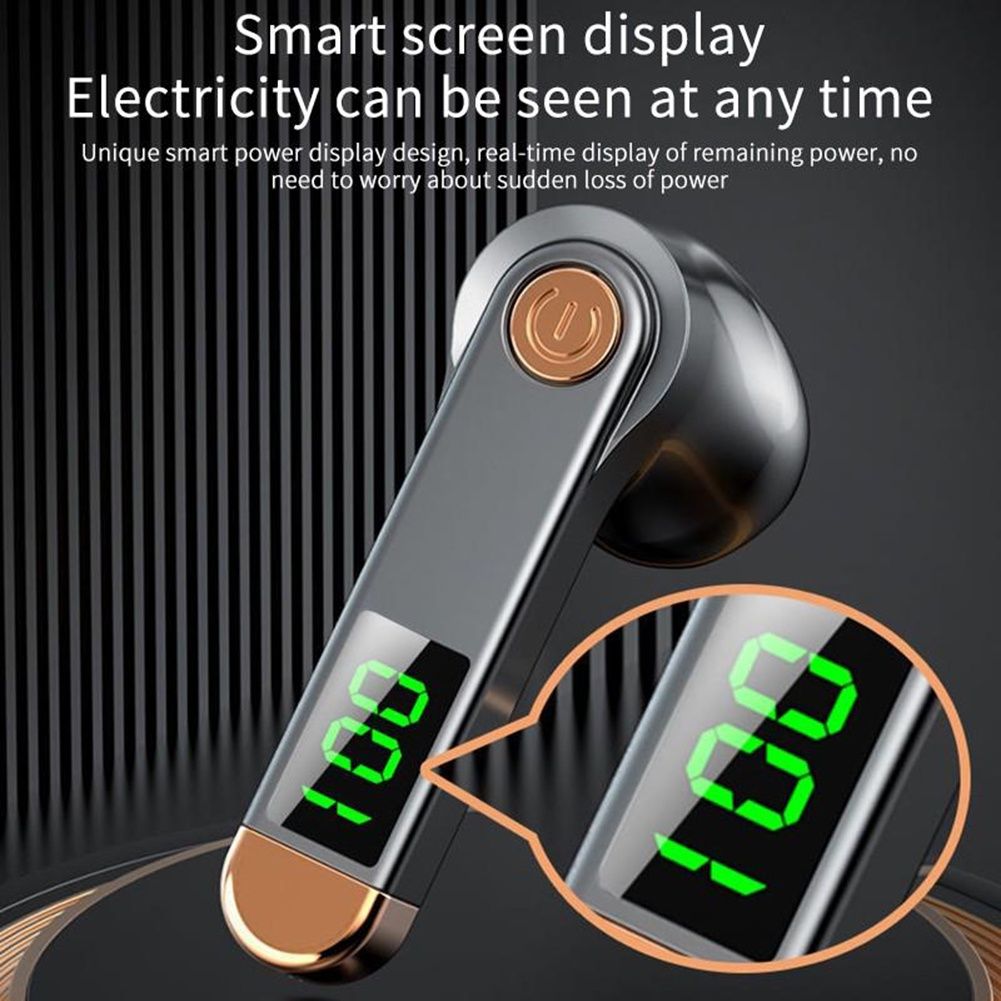 Single Earbud in-Ear Wireless Bluetooth Earphone H01 Bluetooth headset business driving large capacity and battery display single-ear sports wireless headset Noise-canceling wireless gaming headphones