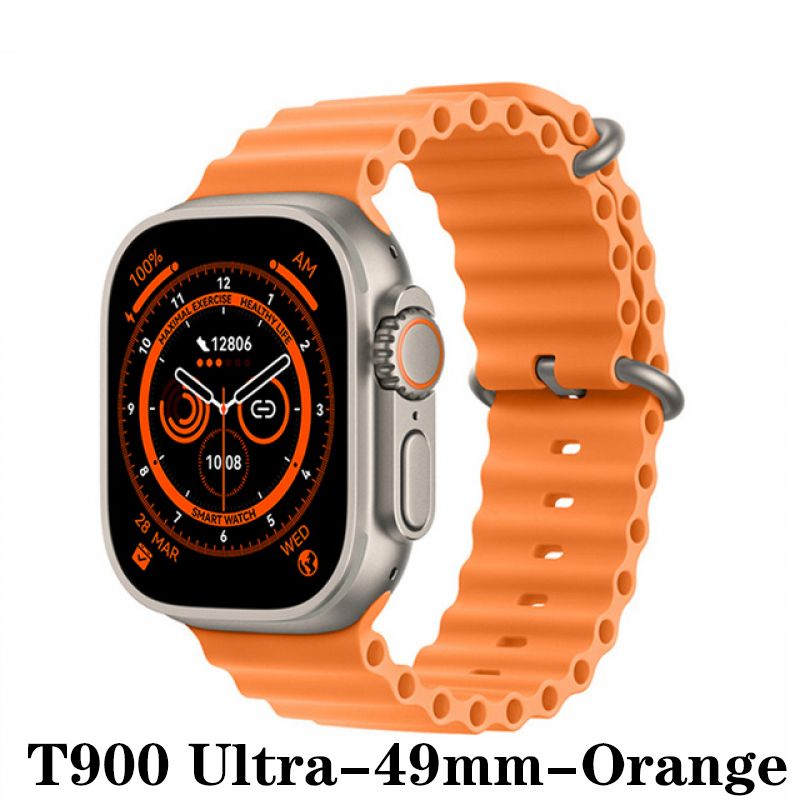 T900 Ultra Smart Watch Series Ultra Bluetooth Call IP67 Waterproof 49mm Game Smart watch T900 Ultra Fitness Tracker Sport Watch for man Square Watch for woman couple watch Kids Watch T800 Ultra watch T900 Ultra-49mm-Orange