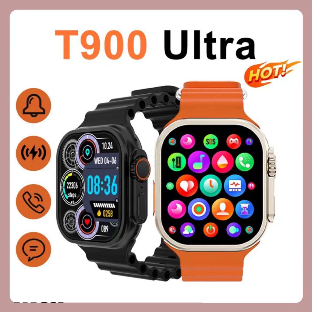 T900 Ultra Smart Watch Series Ultra Bluetooth Call IP67 Waterproof 49mm Game Smart watch T900 Ultra Fitness Tracker Sport Watch for man Square Watch for woman couple watch Kids Watch T800 Ultra watch