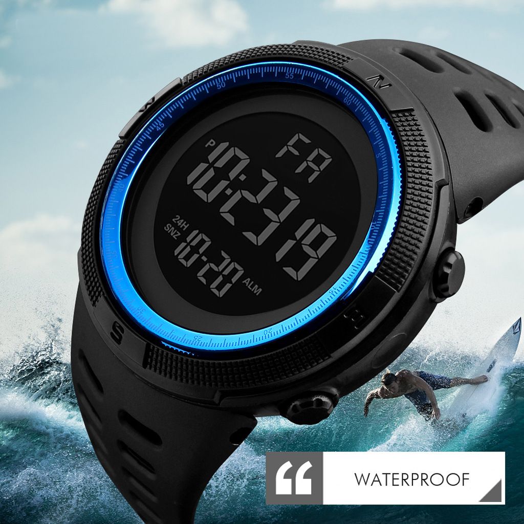 Calendar Watch luminous LED Digital Display Watch Outdoor Sports Mountaineering Compass Waterproof Watch Stopwatch Alarm Clock Reminder Men Watch Fashion Watch For Woman