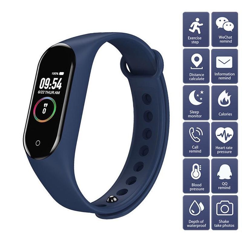 smart band M4 Smart Bracelet Sport Fitness Tracker Pedometer Heart Rate Blood Pressure Bluetooth Smartband IOS Android smart watch band smart watch waterproof smart watch women man watch Wrist Watches