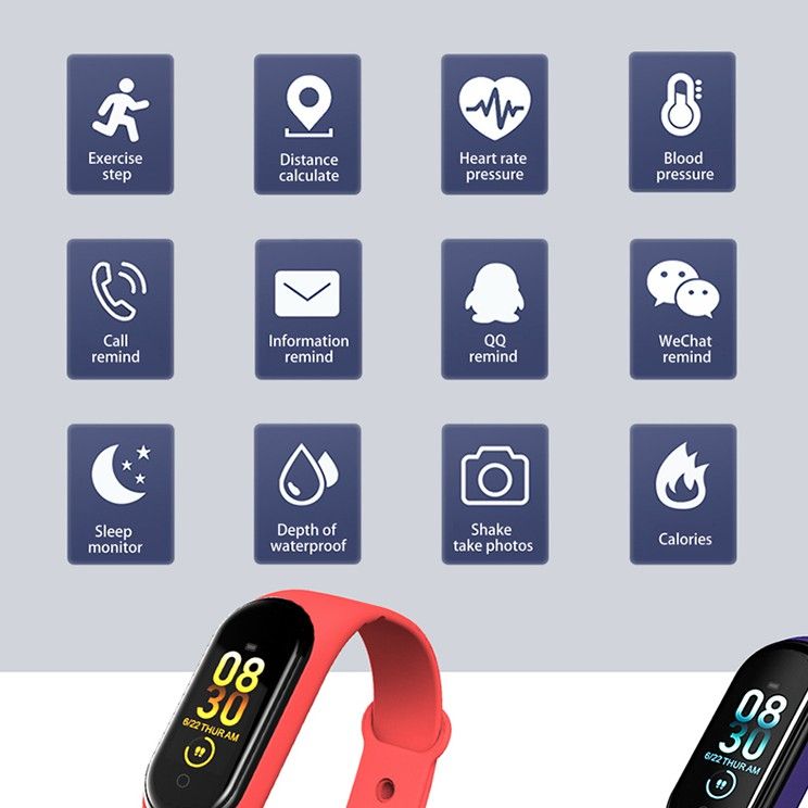 smart band M4 Smart Bracelet Sport Fitness Tracker Pedometer Heart Rate Blood Pressure Bluetooth Smartband IOS Android smart watch band smart watch waterproof smart watch women man watch Wrist Watches