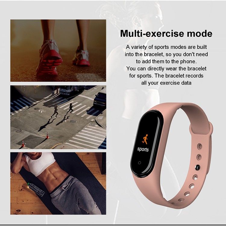 smart band M4 Smart Bracelet Sport Fitness Tracker Pedometer Heart Rate Blood Pressure Bluetooth Smartband IOS Android smart watch band smart watch waterproof smart watch women man watch Wrist Watches