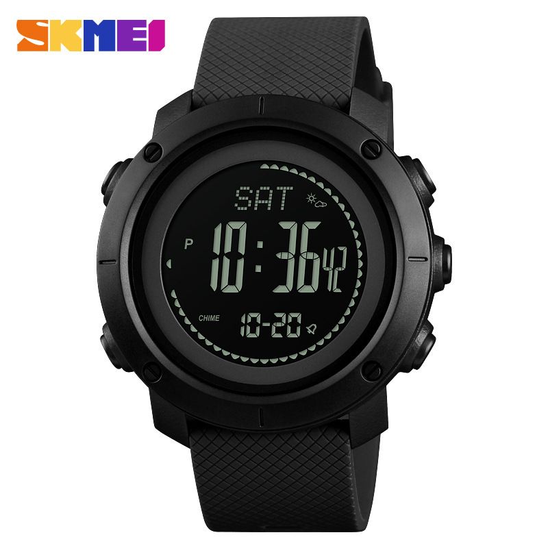 SKMEI Man Watch Outdoor sports Watch women watch altitude barometric compass pedometer stopwatch alarm compass 50M Waterproof electronic watch mountaineer Wrist Watch for Woman Fashion Digital Watch