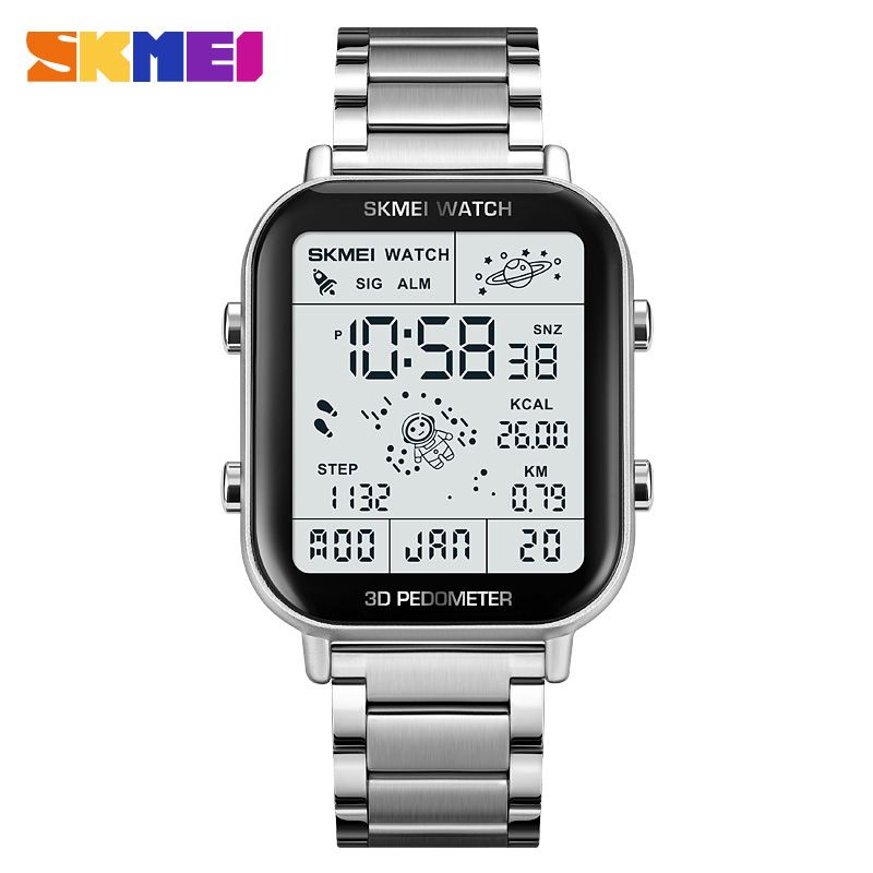 Men Watch Women Watches SKMEI Waterproof Gold Watch Silver Watch Fashion Digital Watch Wrist Watches Couple Watches Stainless steel strap Valentine's Day gift men's gifts ladies gifts Ladies Watch