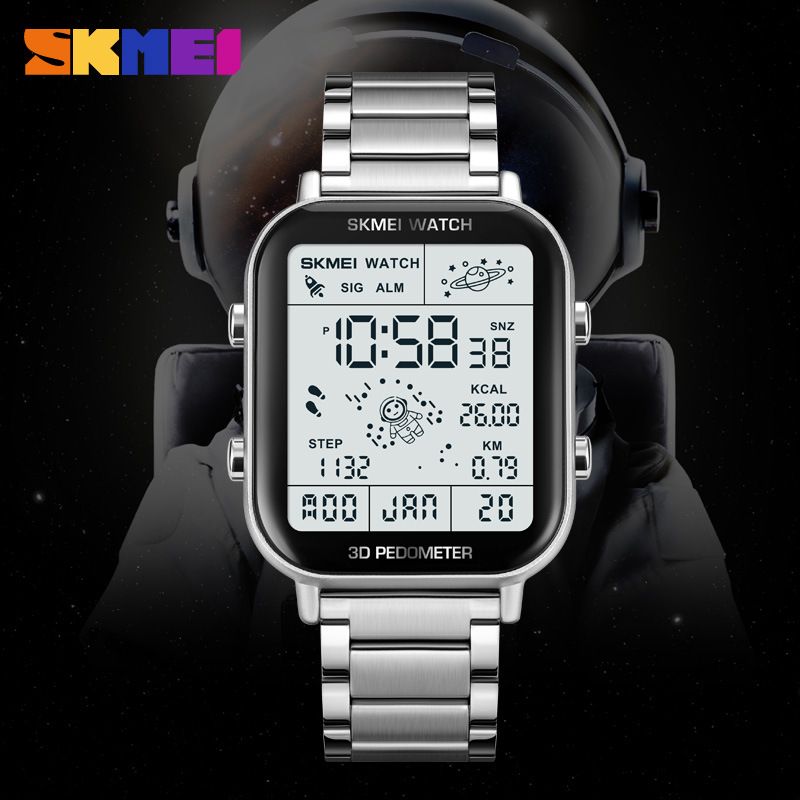 Men Watch Women Watches SKMEI Waterproof Gold Watch Silver Watch Fashion Digital Watch Wrist Watches Couple Watches Stainless steel strap Valentine's Day gift men's gifts ladies gifts Ladies Watch